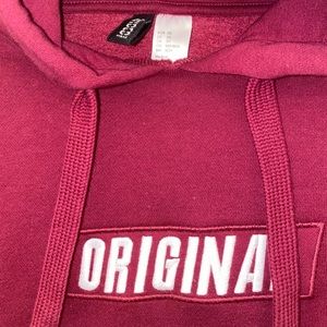 H&M Red Cropped Hoodie (NWOT)